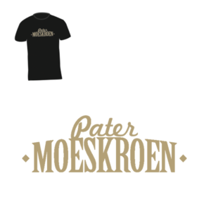 T-shirt met het logo van Pater Moeskroen op de borst 600x600 pixels webshop